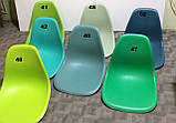 Стілець із пластику Nik - N (Нік Н) EAMES CHAIR Зелений 40 на дерев'яних ніжках, фото 3