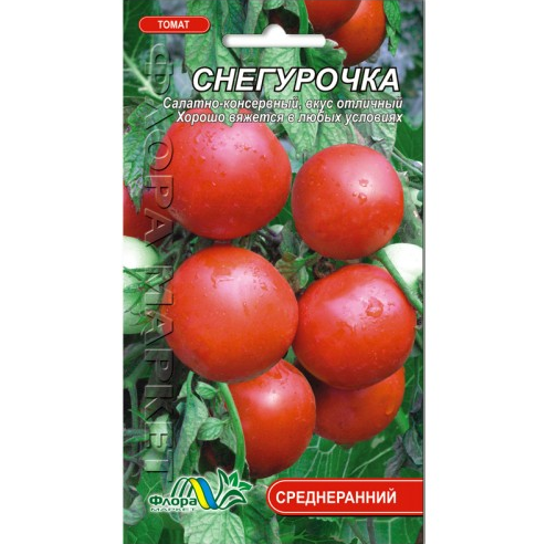 Насіння Томат Снігуронька червоний середньоранній 0.1 г, фото 1