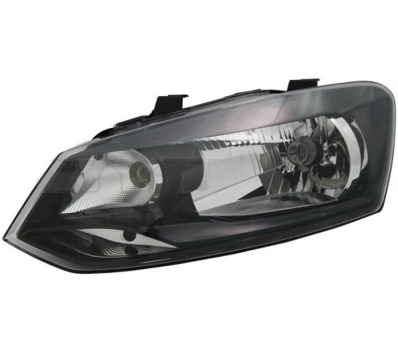 Ліва передня фара Volkswagen Polo 2009-2014 H4 черн. Отраж 6RU941015