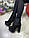 38 р. Ботинки женские деми черные замшевые на высоком каблуке, демисезонные, из натуральной замши, замша, фото 3