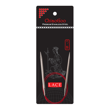 CHIAOGOO SS RED LACE (60 СМ) № 7,5 мм Спиці для ручного в'язання., фото 1