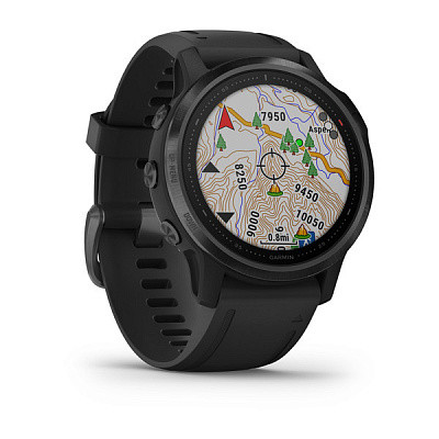 Смарт-годинник Garmin Fenix 6S Pro Black with Black Band з чорним ремінцем