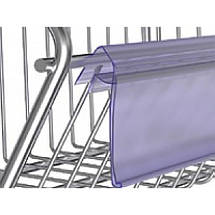 Цінникотримач для дротяних полиць 1250*39 мм, Тримач цінника для кошиків з лози довжиною 1,25 м (1317), фото 2