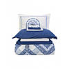 Набір постільної  білизни з покривалом + плед Karaca Home - Levni mavi 2020-1 синій євро, фото 4
