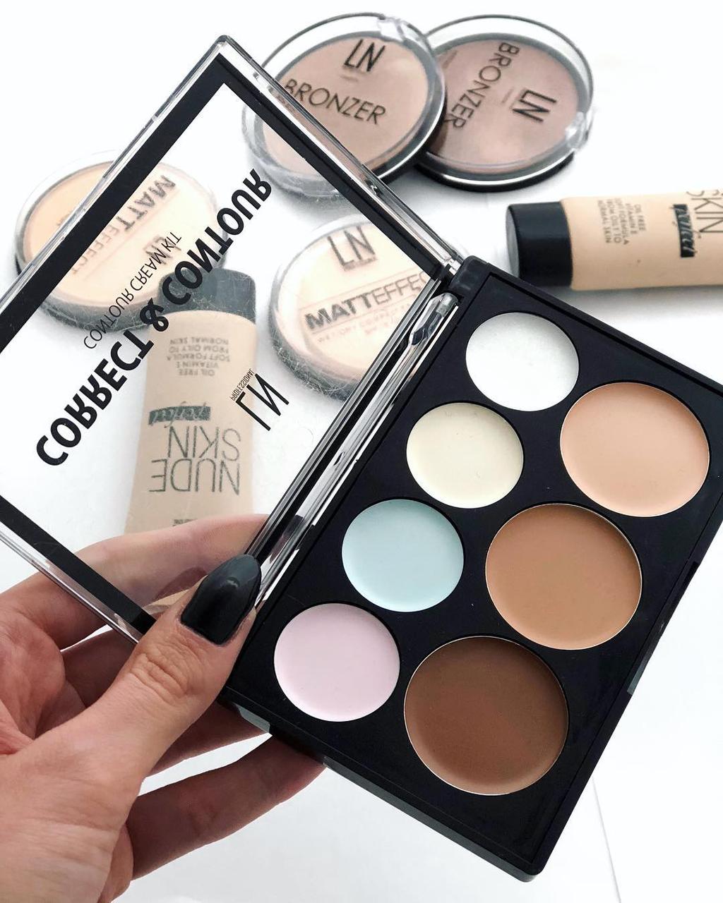Набір для макіяжу Коректори контуринг для особи LN Professional Correct & Contour Cream Kit