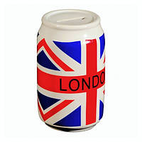 Копилка "Банка UK" с изображением английского флага керамическая