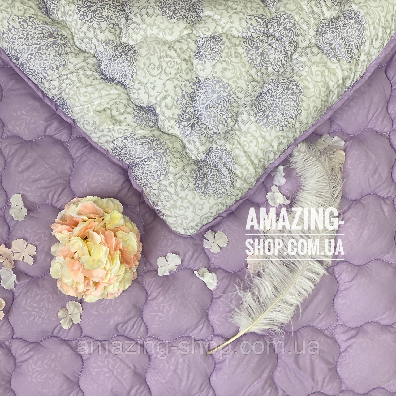 Ковдра полуторна на холофайбері "АРДА" Розмір 150*210 см  Ковдра, наповнювач холофайбер. Стьобана ковдра, фото 1