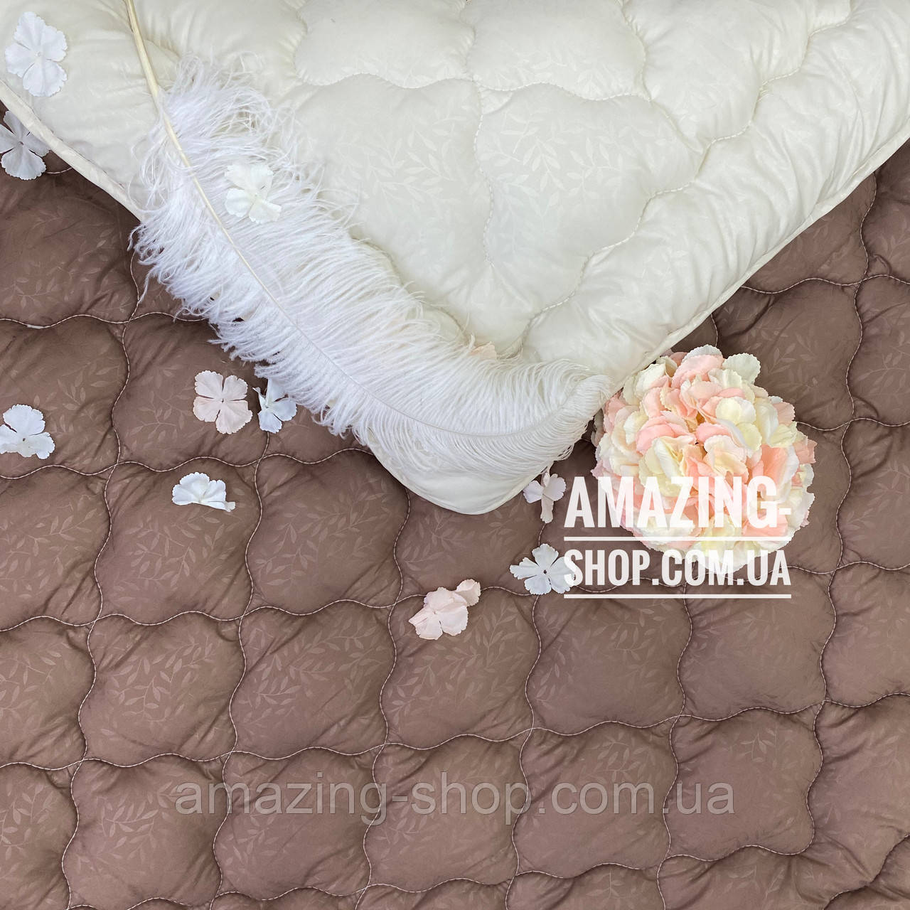 Ковдра на всі сезони "АРДА" Розмір Євро 195*215 см. Ковдра 4 сезони. Стьобана ковдра на холофайбері, фото 1