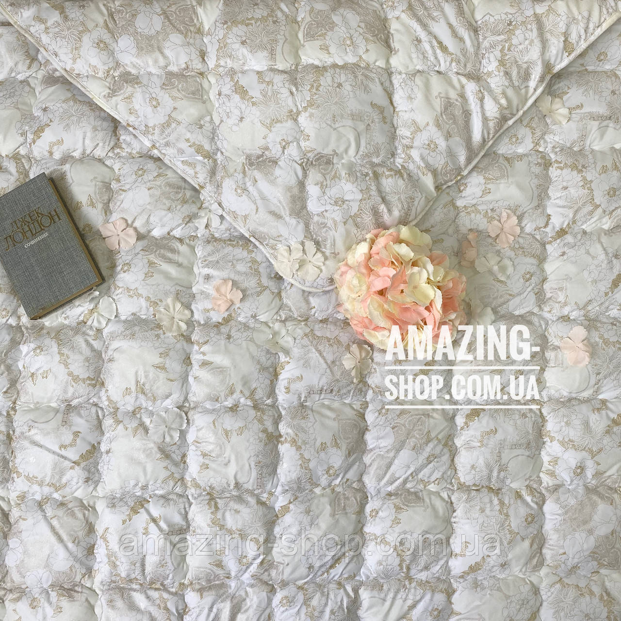 Ковдра на холофайбері "ODA" 175*210 см Тепла ковдра, наповнювач холофайбер. Стьобана ковдра ОДА, фото 1