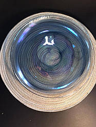 Тарілка скляна обідня прозоро-синя Океан 31 см арт. 16112-13 6