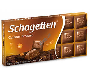 Шоколад молочний з карамеллю Schogetten Caramel Brownie, 100 г, Німеччина