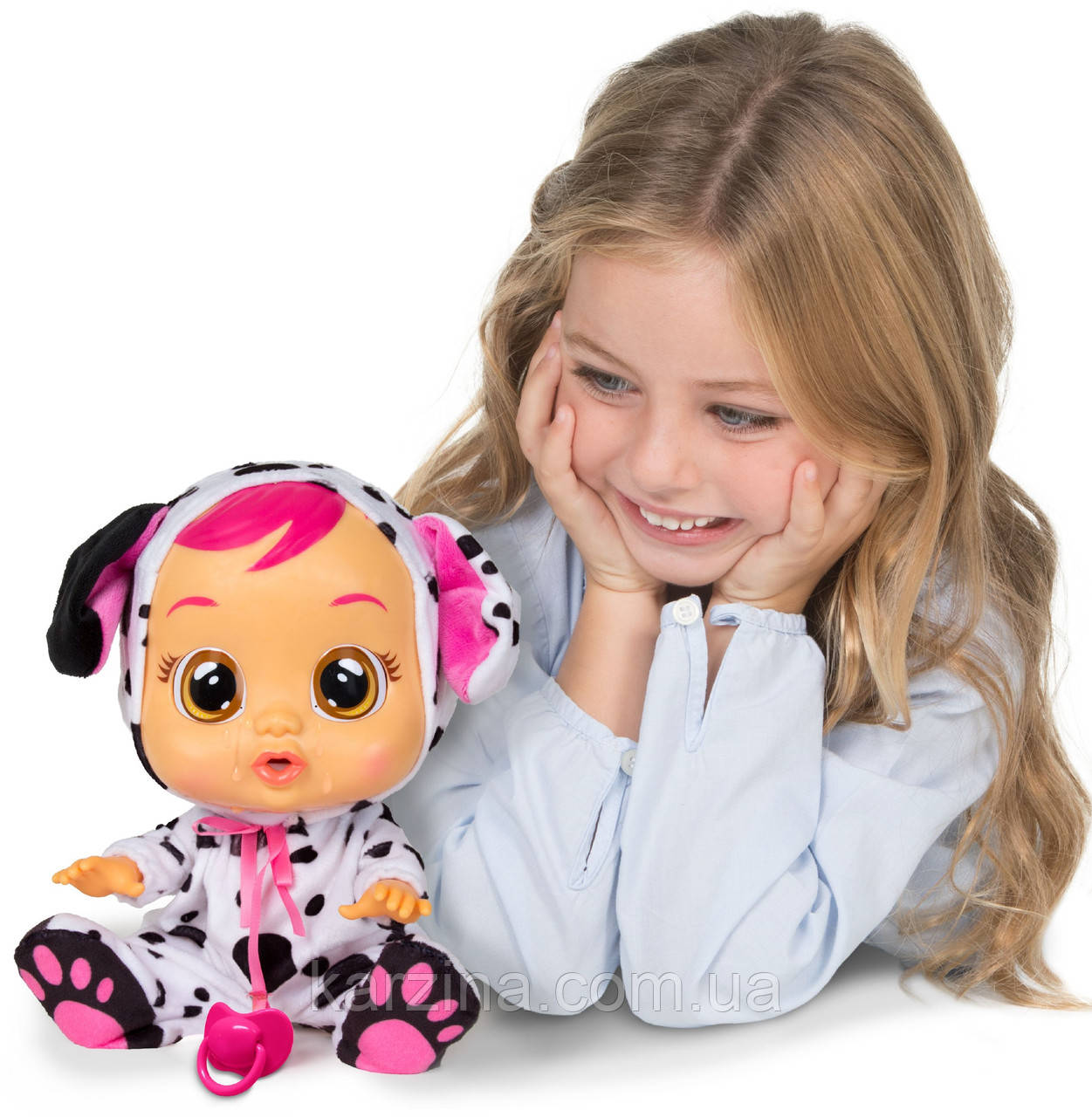 Інтерактивний пупс Cry Babies Плакса Дотті Долматинець від IMC Toys Оригінал