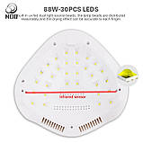 Рожева професійна UV/LED лампа - SUN H9 plus, 88W, фото 8