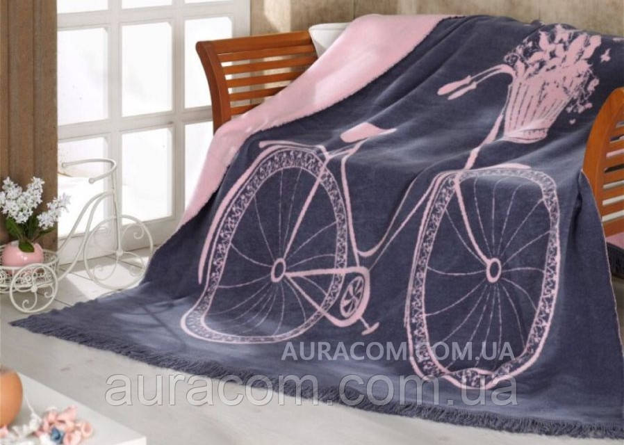 Плед розміри 150 х 200 см, Sarar, велосипед, Туреччина, фото 1