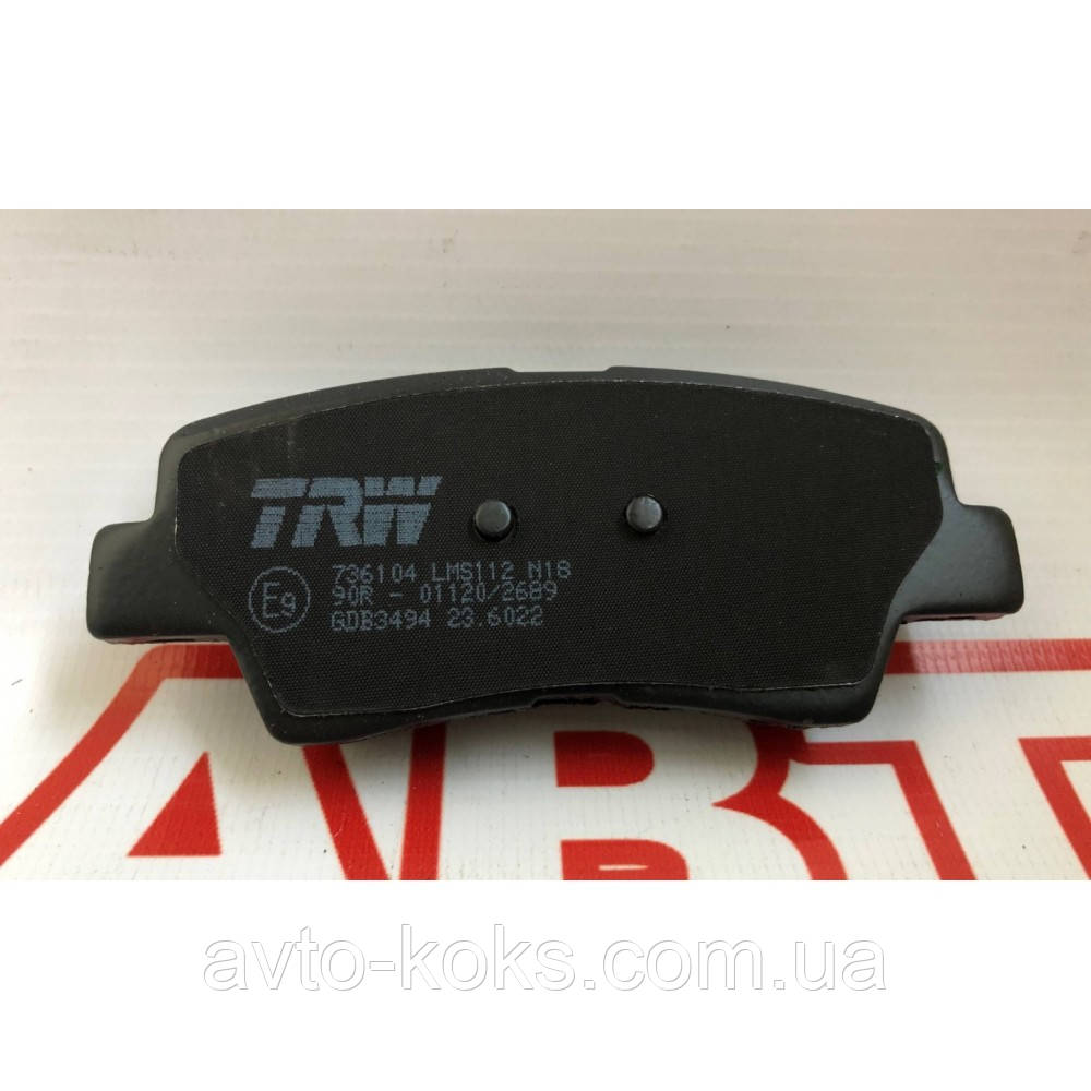 TRW GDB3494 Гальмівні колодки задні Hyundai Accent Tucson Sonata Elantra i20 i30 i40 Solaris KIA Rio Soul