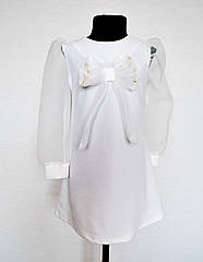 Ошатне дитяче плаття для дівчаток на 4-5, 6-7 років, біле