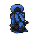 Дитяче автокрісло безкаркасне 9-36 кг Крісло автомобільне до 12 років портативний (синє), фото 2