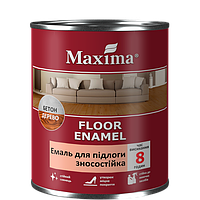 Емаль алкідна для дерев'яних і бетонних підлог TM "Maxima" (Жовто-коричнева) 2,3 кг