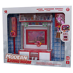 Ігровий набір - лялькові меблі "Сучасна кімната"-3, 42x10,5x35,5 см, червоний, пластик (26239)