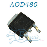 AOD480, Mosfet транзистор N channel, 25V 25A, TO252