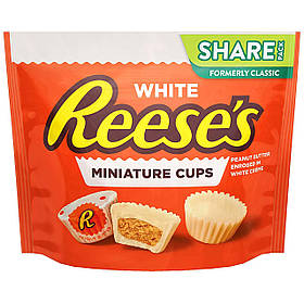 Шоколад з арахісової пастою Reese's White miniature cups 297g