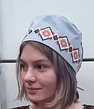 Медична шапочка з вишивкою.Медицинський ковпак.Подарунок лікаря.Подарунок мідіку. Шапочка хірурга.Ручна робота, фото 2