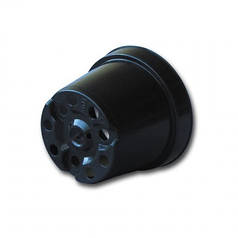 Горщики круглі чорні - 9*6.8 см - 0.28 л (Fo9)