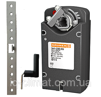 341-230-05 електропривод із пружинним поверненням GRUNER для повітряної заслінки 1 м2