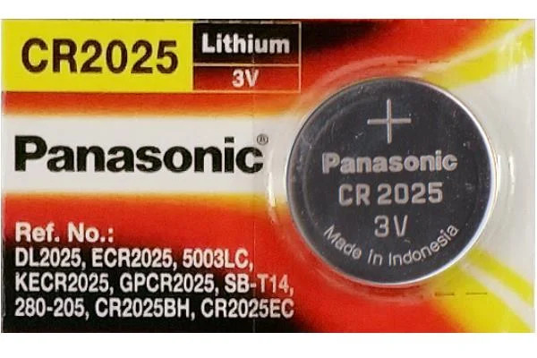 Батарейка Panasonic CR2025 Lithium, 3.0 V, 1 шт.