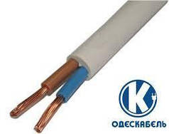 Провід ПВСм 2х6,0 Одескабель, гнучкий мідний, біла ізоляція, 276 кг/км