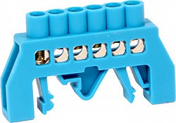 Шина нульова E.Next p0650011 6 отворів з ізоляцією для електрощита