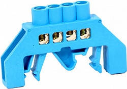 Шина нульова E.Next p0650010, 4 отвори, ізольований корпус, 63А, фото 1