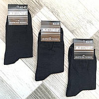 Носки мужские демисезонные хлопок Житомир, 42-45 размер, чёрные, 001-008