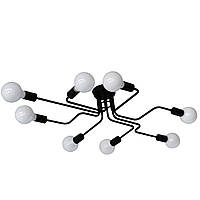 Кована Люстра Мікросхема 8 ламп, Чорний оксамит