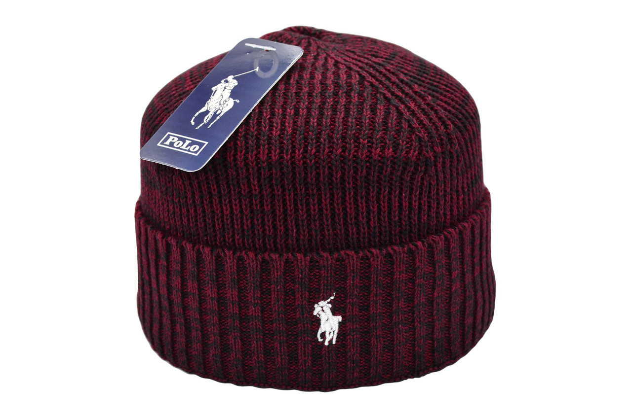 Шапка Flexfit Polo 55-59 см Бордовий меланж (F-09118-143)