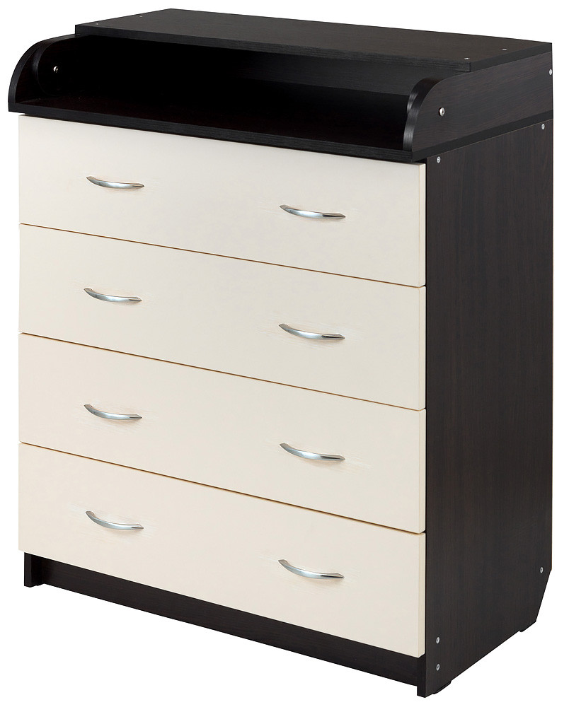 Пеленальний комод Babyroom Комод 4 тел.Big 102x80x50 венге / ваніль, фото 1