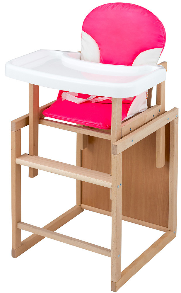 Стільчик - трансформер For Kids Бук-02 світлий пластикова стільниця малиновий, фото 1