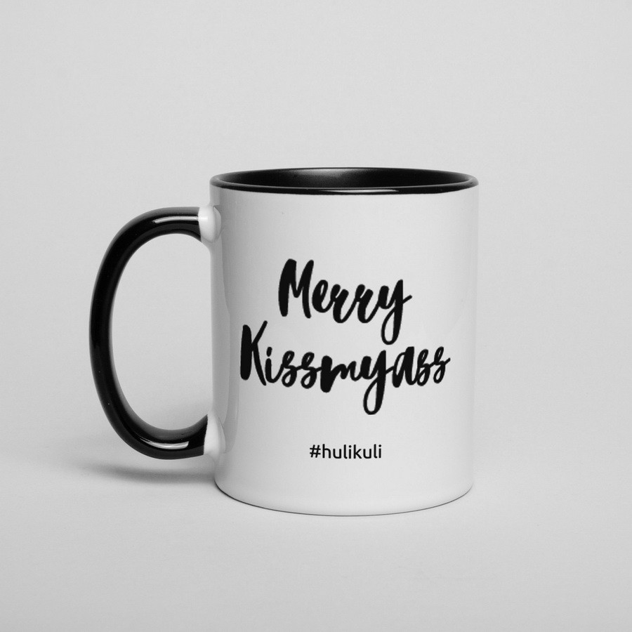Чашка "Merry Kissmyass", 330 мл подарункова керамічна