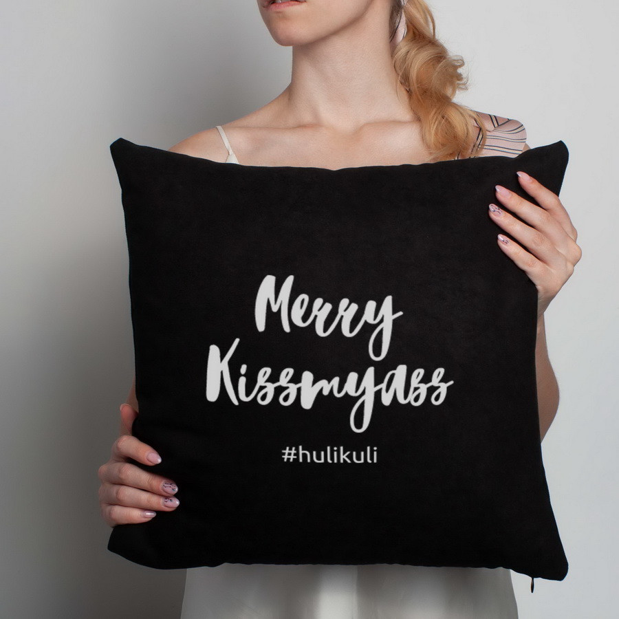 Подушка "Merry Kissmyass"