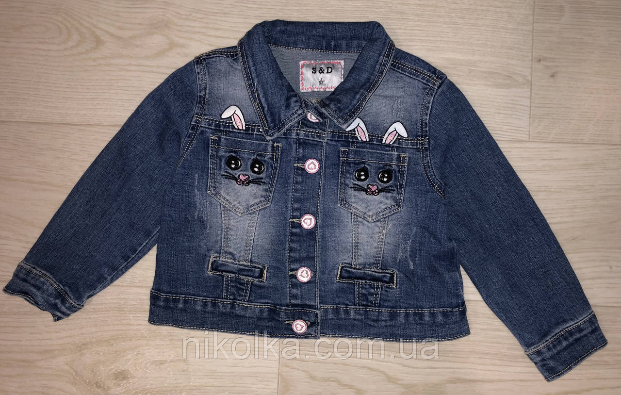 Джинсовая куртка для девочек оптом, S&D, 2-6 лет, арт. DT165, фото 1