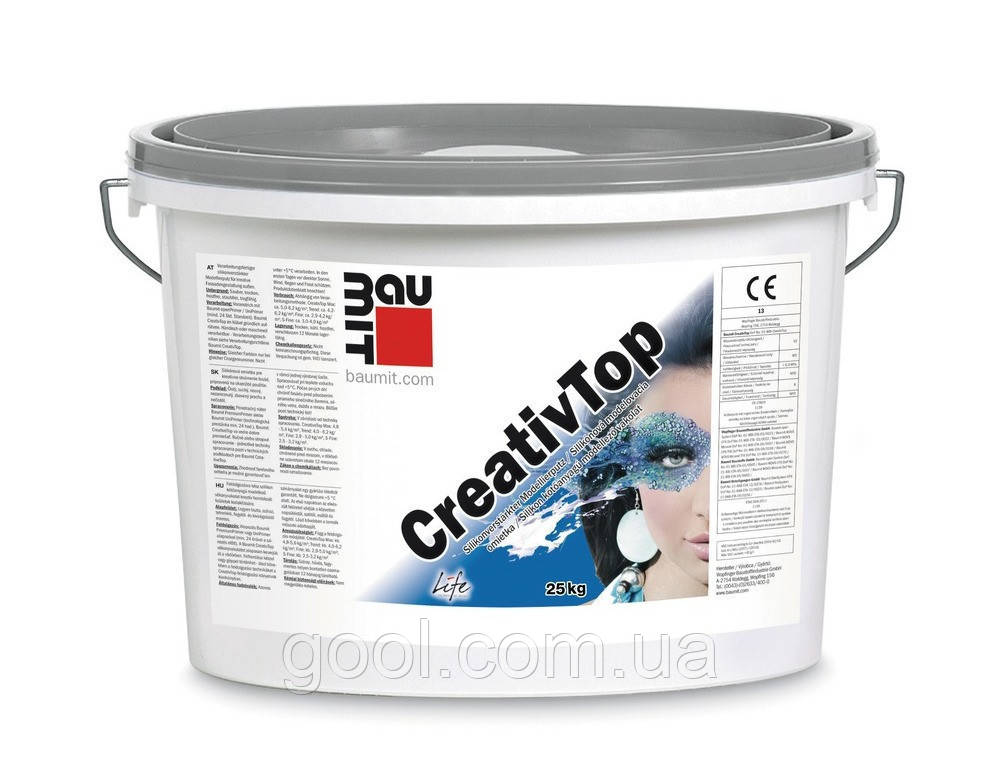 Штукатурка декоративна Baumit Creativ Top Pearl (Бауміт Креатив Топ Перл) фракція зерна 0,5 мм відро 25 кг