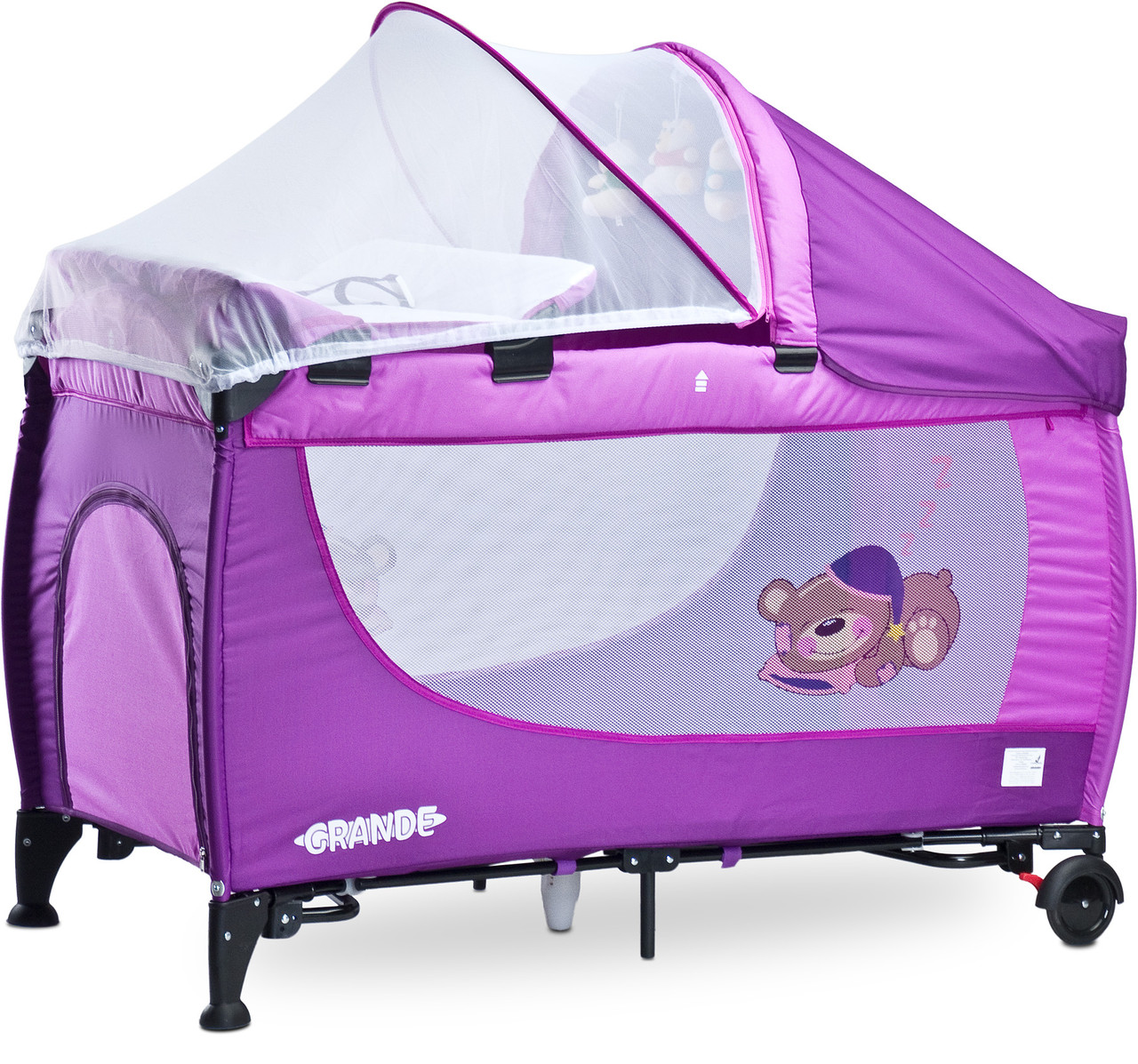 Дитяче ліжко манеж Caretero Grande 2016 Purple