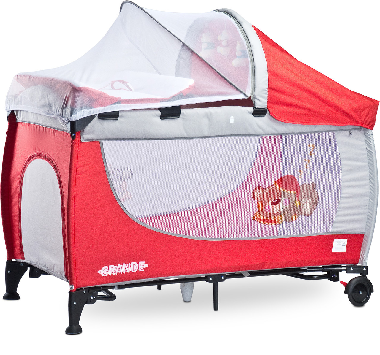 Дитяче ліжко манеж Caretero Grande 2016 Red