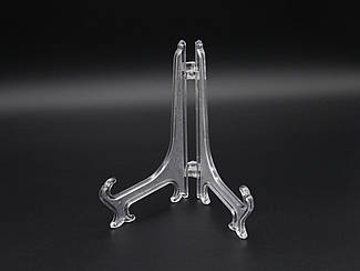 Підставка під велику декоративну тарілку, блюдо, розмірами 220х145мм, прозора з міцного пластику