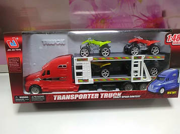 Трейлер машина з набором мотоциклів