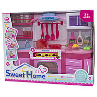 Игровой набор - кукольная кухня "Родной Дом"-1, 37x11,5x28,5 см, розовый, пластик (2801S)