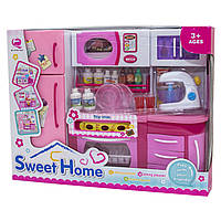 Игровой набор - кукольная кухня "Родной Дом"-2, 37x11,5x28,5 см, розовый, пластик (2803S)