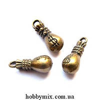 Метал. підвіска "денний мішечок 3D" бронза (0,7х1,4 см) 12 шт. в уп.