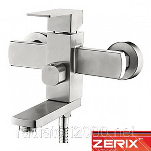 Змішувач для ванни короткий ніс ZERIX LR73233 EURO (Нержавійка)