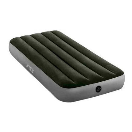 Надувний матрац Intex 64760 76 x 191 x 25 см вбудований ножний насос, фото 1